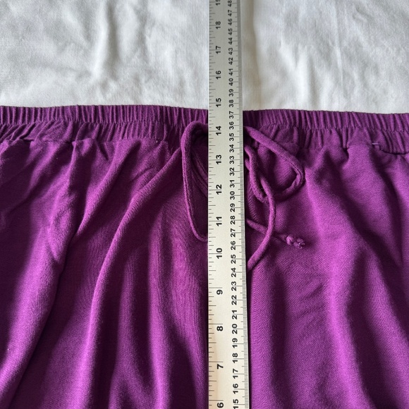 Emerald Women's Pull On Casual Sweatpants Elastic Waist Lightweight Purple 3X - Picture 9 of 12